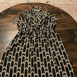 Black and white chiffon sundress